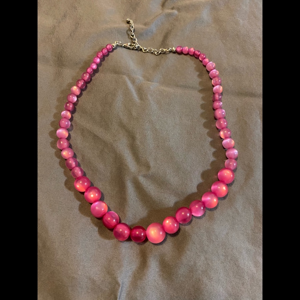 Pink beaded necklace